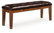 Ralene Medium Brown Dining Table and 2 Chairs and Bench - D594D8