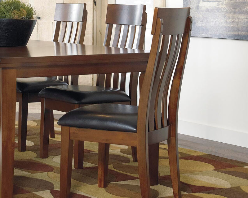 Ralene Medium Brown Dining Table and 6 Chairs and Bench - D594D10