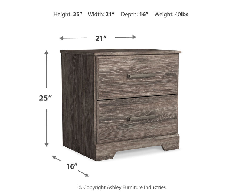 Ralinksi Full Panel Bed with 2 Nightstands in Gray from Ashley - Luna Furniture