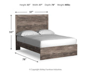 Ralinksi Full Panel Bed with Dresser in Gray from Ashley - Luna Furniture