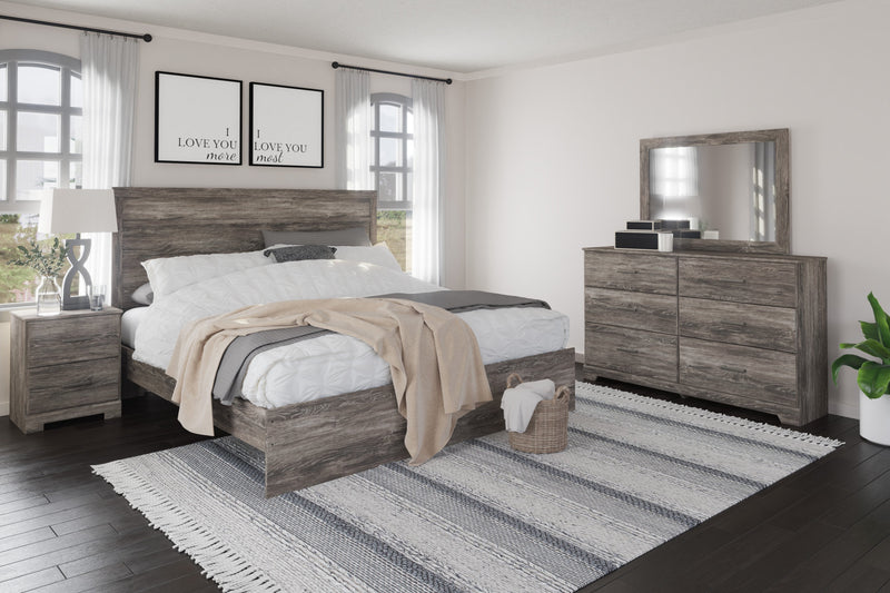 Ralinksi Gray King Panel Bed - Gate FurnitureKing Bed