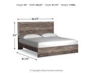 Ralinksi King Panel Bed and Dresser in Gray - PKG018437