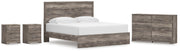 Ralinksi King Panel Bed and Dresser in Gray - PKG018437