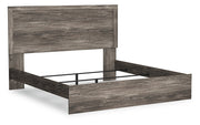 Ralinksi King Panel Bed with 2 Nightstands in Gray from Ashley - Luna Furniture