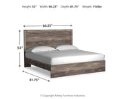 Ralinksi King Panel Bed with Dresser and 2 Nightstands in Gray from Ashley - Luna Furniture