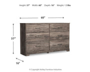 Ralinksi King Panel Bed with Dresser and 2 Nightstands in Gray from Ashley - Luna Furniture