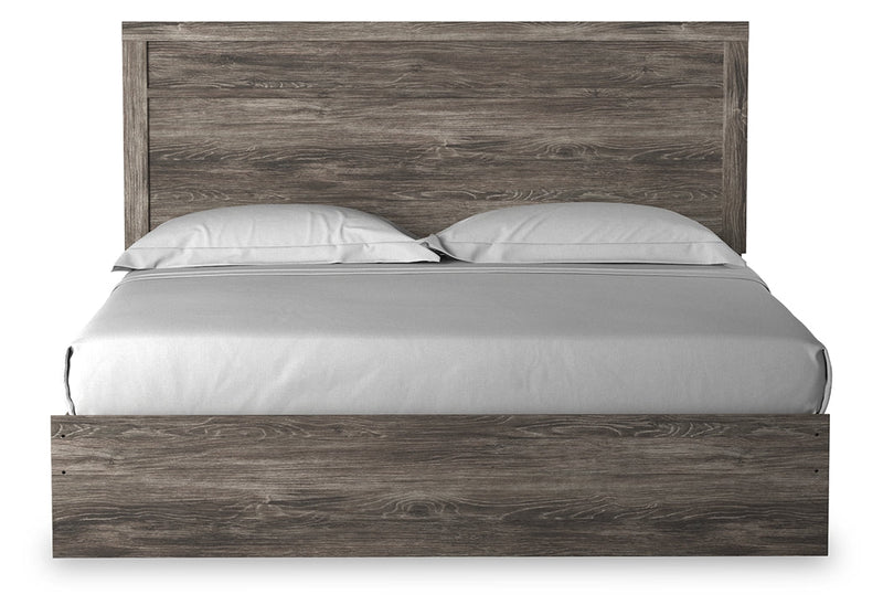 Ralinksi King Panel Bed with Dresser and 2 Nightstands in Gray from Ashley - Luna Furniture