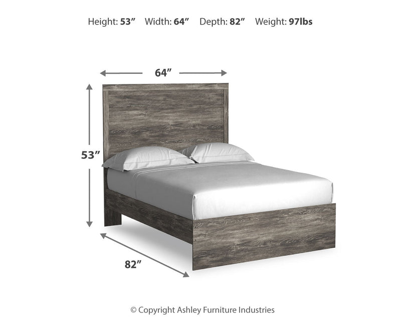 Ralinksi Queen Panel Bed with 2 Nightstands in Gray from Ashley - Luna Furniture