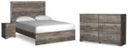 Ralinksi Queen Panel Bed with Dresser and Nightstand in Gray from Ashley - Luna Furniture