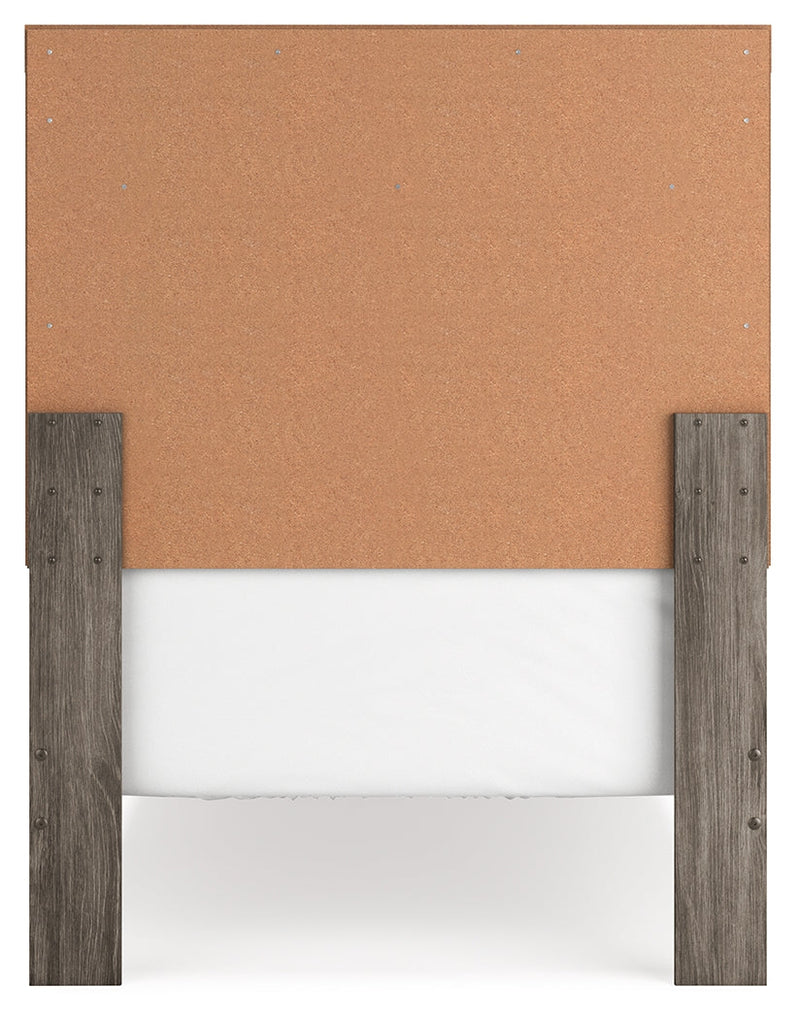 Ralinksi Twin Panel Bed with Nightstand in Gray from Ashley - Luna Furniture