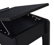 Ralston C-Shaped Lift-Top Sofa Side Table With Casters Black - 930290