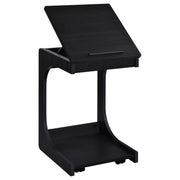 Ralston C-Shaped Lift-Top Sofa Side Table With Casters Black - 930290