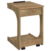 Ralston C-Shaped Lift-Top Sofa Side Table With Casters Mango - 930292