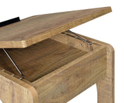 Ralston C-Shaped Lift-Top Sofa Side Table With Casters Mango - 930292