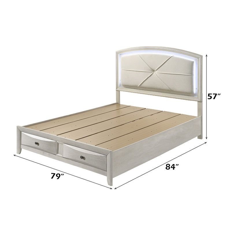 Ramondi EK Bed w/Storage & LED - BD05281EK