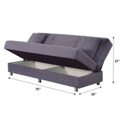 Ramsey 75 in. Convertible Sleeper Sofa in with Storage - Gate FurnitureSleeper Sofa