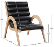 Randal Vegan Leather Upholstered Accent Chair in Black - 33056Black
