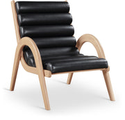 Randal Vegan Leather Upholstered Accent Chair in Black - 33056Black
