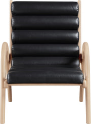 Randal Vegan Leather Upholstered Accent Chair in Black - 33056Black