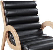 Randal Vegan Leather Upholstered Accent Chair in Black - 33056Black