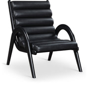 Randal Vegan Leather Upholstered Accent Chair in Black - 33057Black