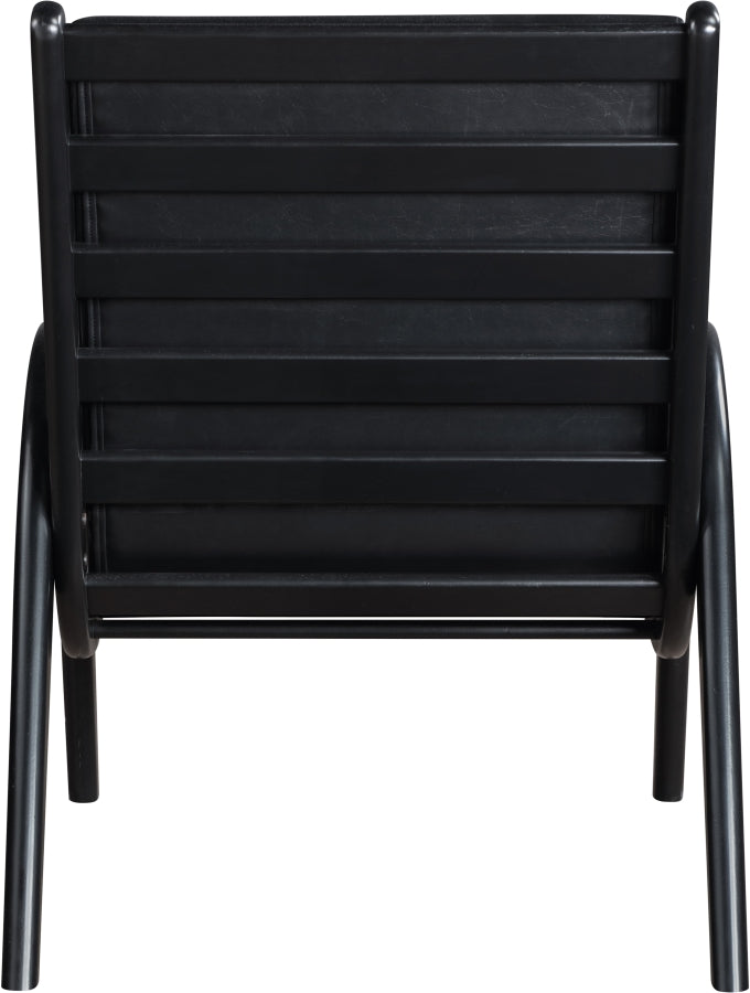 Randal Vegan Leather Upholstered Accent Chair in Black - 33057Black