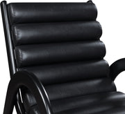 Randal Vegan Leather Upholstered Accent Chair in Black - 33057Black