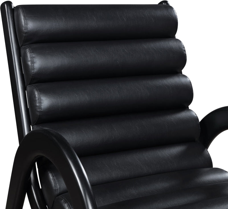 Randal Vegan Leather Upholstered Accent Chair in Black - 33057Black
