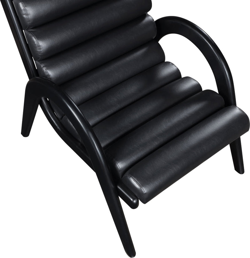 Randal Vegan Leather Upholstered Accent Chair in Black - 33057Black