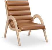 Randal Vegan Leather Upholstered Accent Chair in Cognac - 33056Cognac