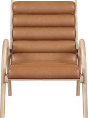 Randal Vegan Leather Upholstered Accent Chair in Cognac - 33056Cognac