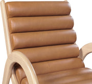 Randal Vegan Leather Upholstered Accent Chair in Cognac - 33056Cognac