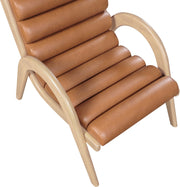 Randal Vegan Leather Upholstered Accent Chair in Cognac - 33056Cognac