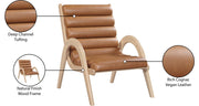 Randal Vegan Leather Upholstered Accent Chair in Cognac - 33056Cognac