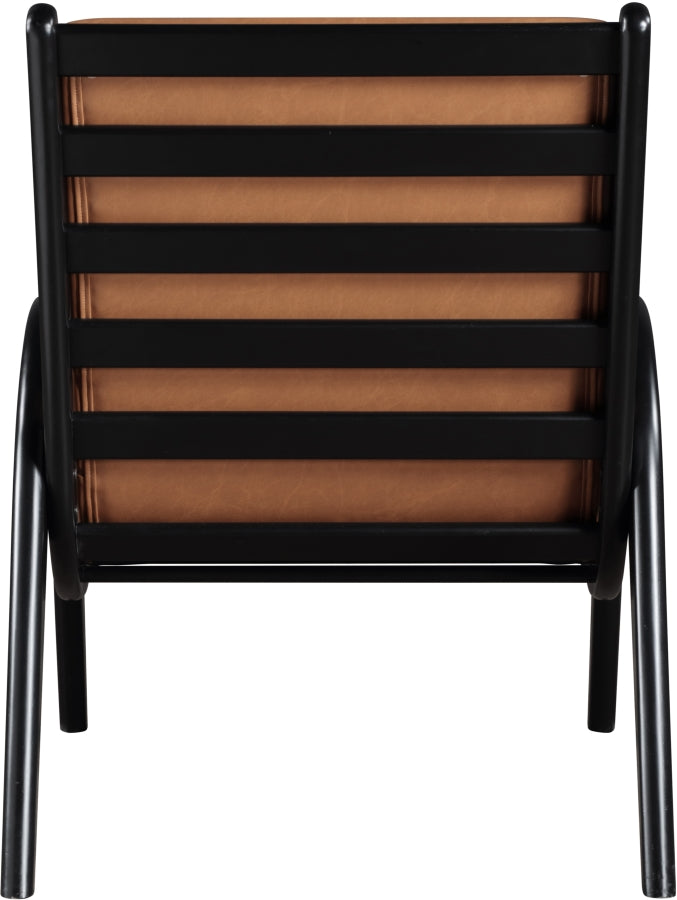 Randal Vegan Leather Upholstered Accent Chair in Cognac - 33057Cognac