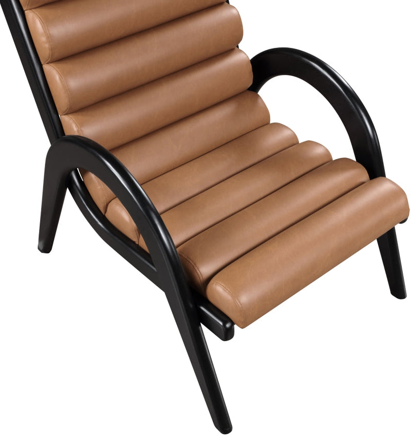 Randal Vegan Leather Upholstered Accent Chair in Cognac - 33057Cognac