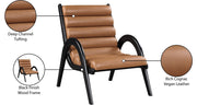 Randal Vegan Leather Upholstered Accent Chair in Cognac - 33057Cognac
