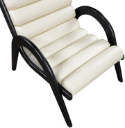 Randal Vegan Leather Upholstered Accent Chair in Cream - 33057Cream