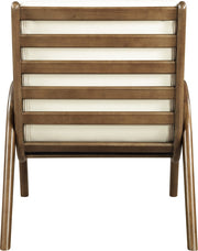 Randal Vegan Leather Upholstered Accent Chair in Cream - 33058Cream