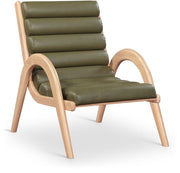 Randal Vegan Leather Upholstered Accent Chair in Olive - 33056Olive