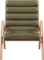 Randal Vegan Leather Upholstered Accent Chair in Olive - 33056Olive