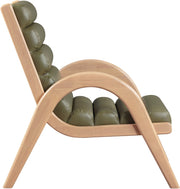 Randal Vegan Leather Upholstered Accent Chair in Olive - 33056Olive