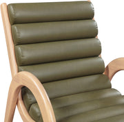 Randal Vegan Leather Upholstered Accent Chair in Olive - 33056Olive