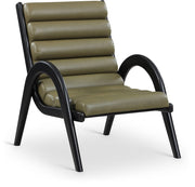 Randal Vegan Leather Upholstered Accent Chair in Olive - 33057Olive