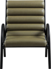Randal Vegan Leather Upholstered Accent Chair in Olive - 33057Olive