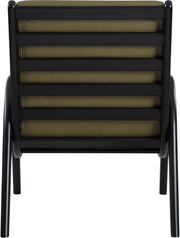 Randal Vegan Leather Upholstered Accent Chair in Olive - 33057Olive