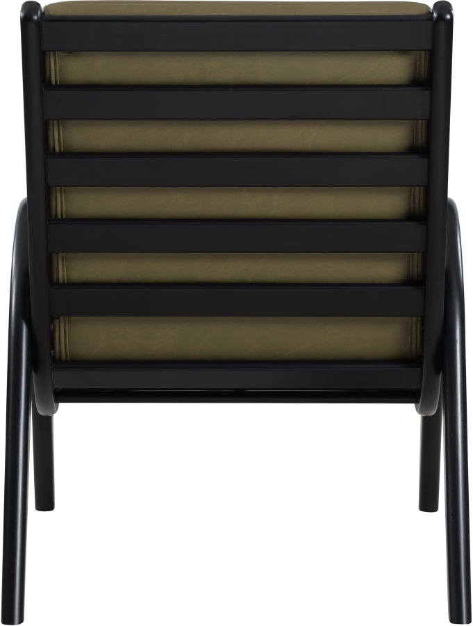 Randal Vegan Leather Upholstered Accent Chair in Olive - 33057Olive
