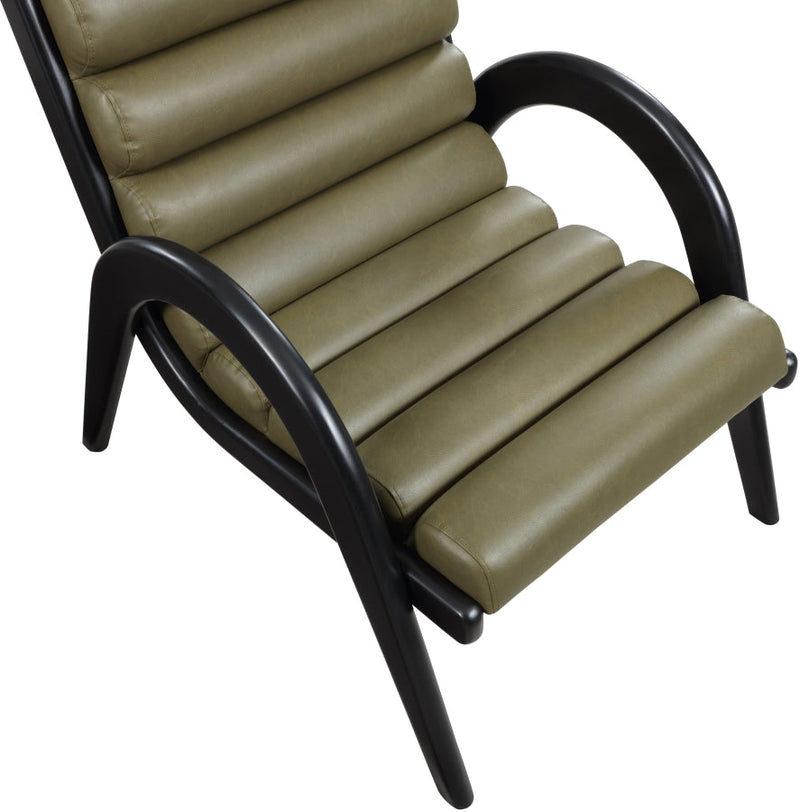 Randal Vegan Leather Upholstered Accent Chair in Olive - 33057Olive