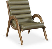 Randal Vegan Leather Upholstered Accent Chair in Olive - 33058Olive