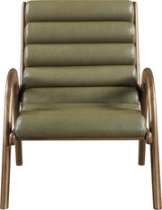 Randal Vegan Leather Upholstered Accent Chair in Olive - 33058Olive